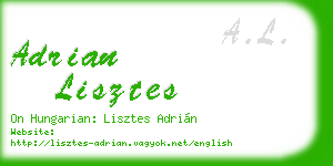 adrian lisztes business card