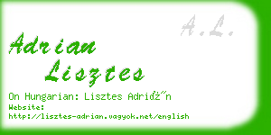 adrian lisztes business card